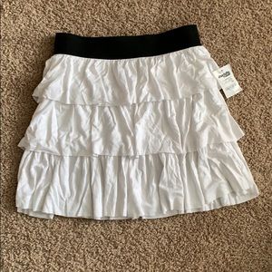 Juniors white mini skirt